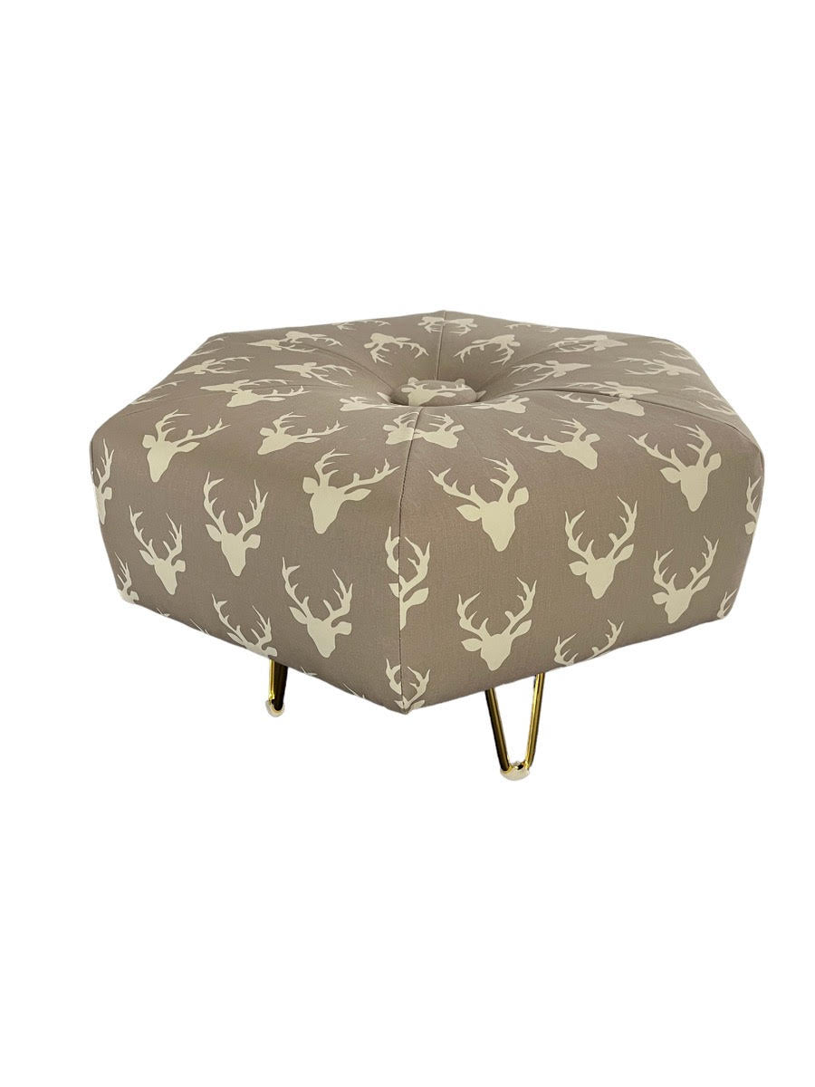 Stag Head Foot Stool