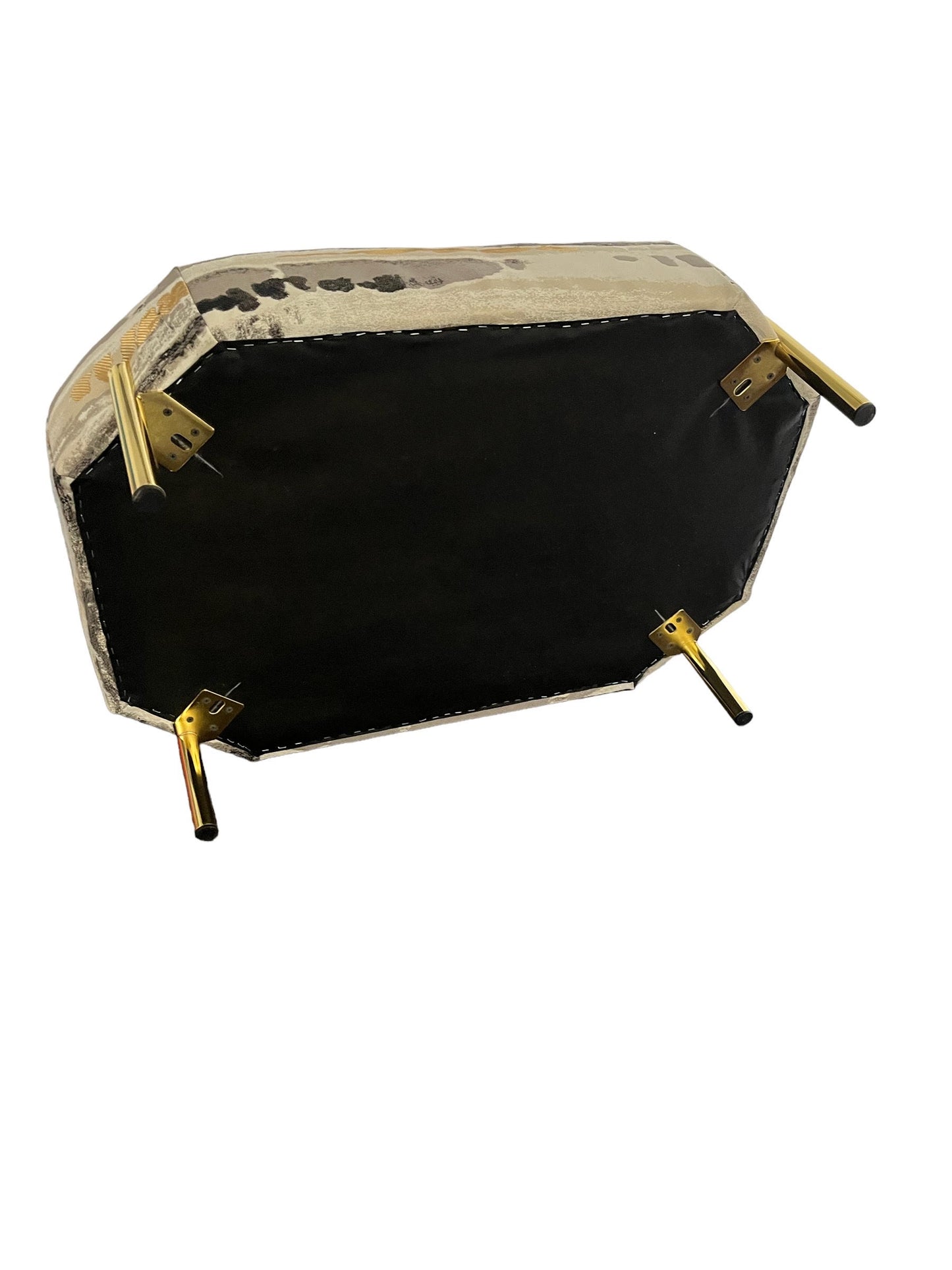 Abstract Gold Black and Grey Ottoman