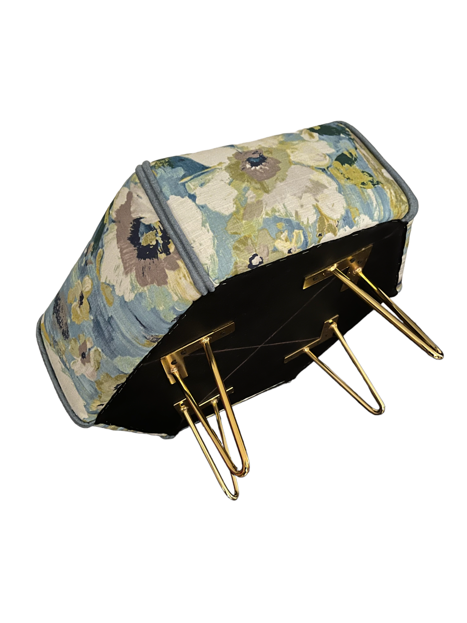 Light Blue and Green Floral